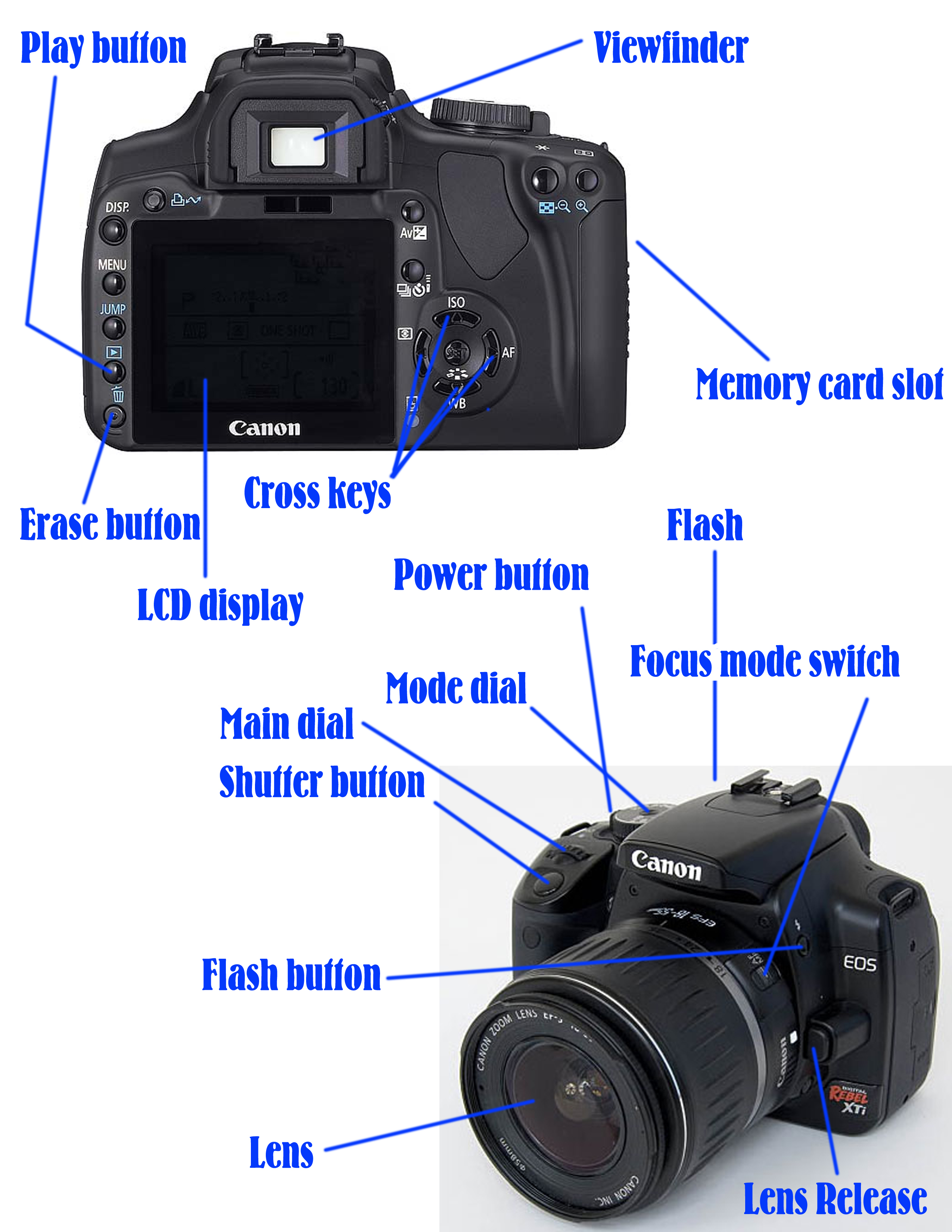 Slr Camera Parts And Controls
